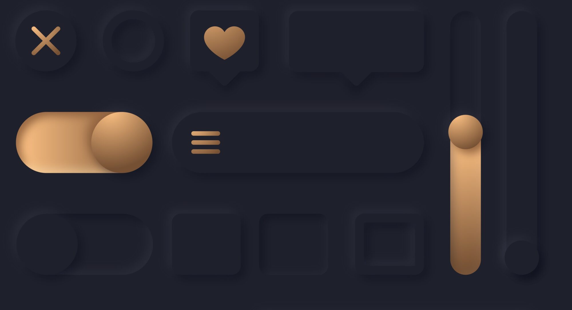 decorative icons in dark mode