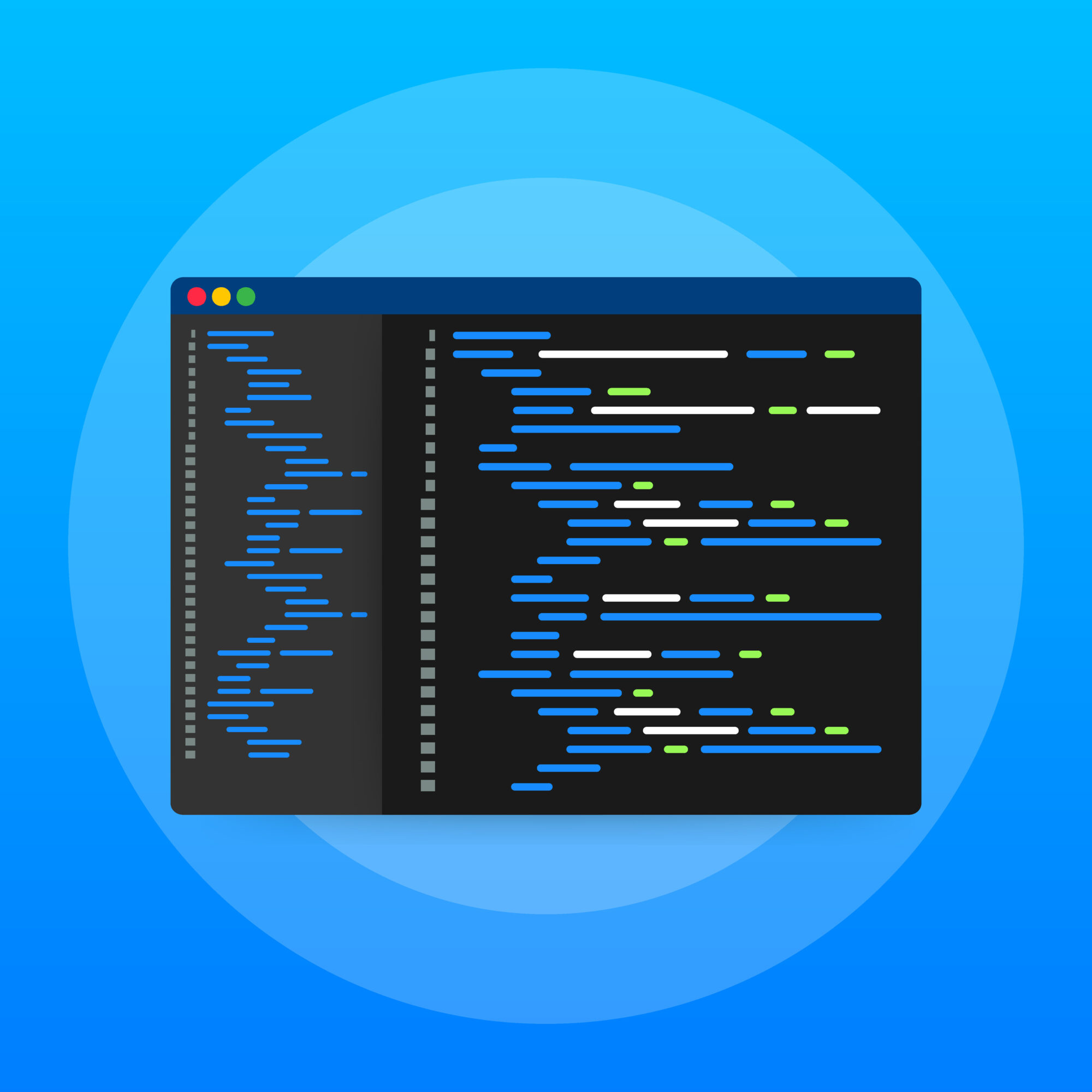 Digital java code text. Computer software coding vector concept. Programming coding script java, digital program code on screen illustration. Vector illustration