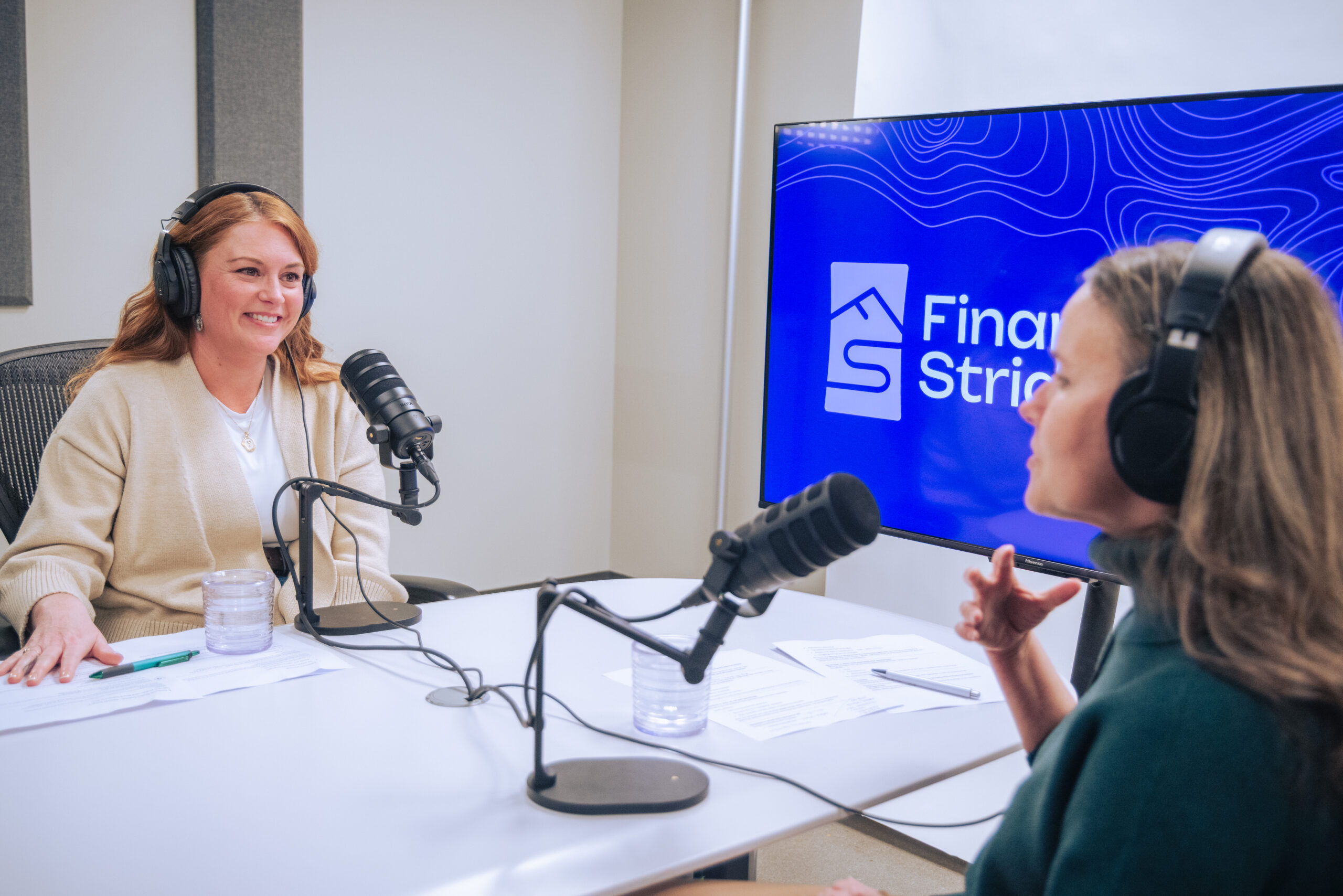 Woodley Farra Creating a podcast in the studio