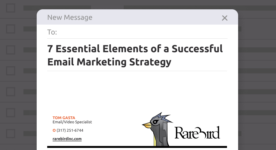 Recreated inbox composition window with a subject line that matches the title of the article