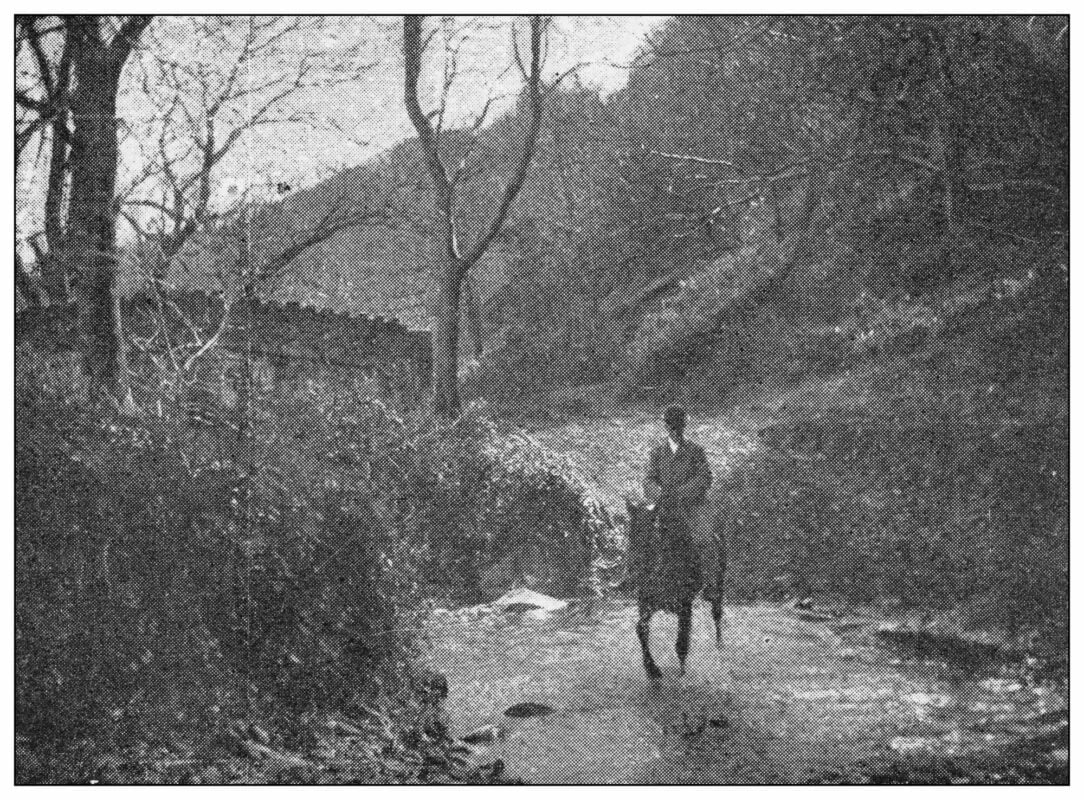 Antique black and white photograph of sport, athletes and leisure activities in the 19th century: Hunting in Devon and Somerset
